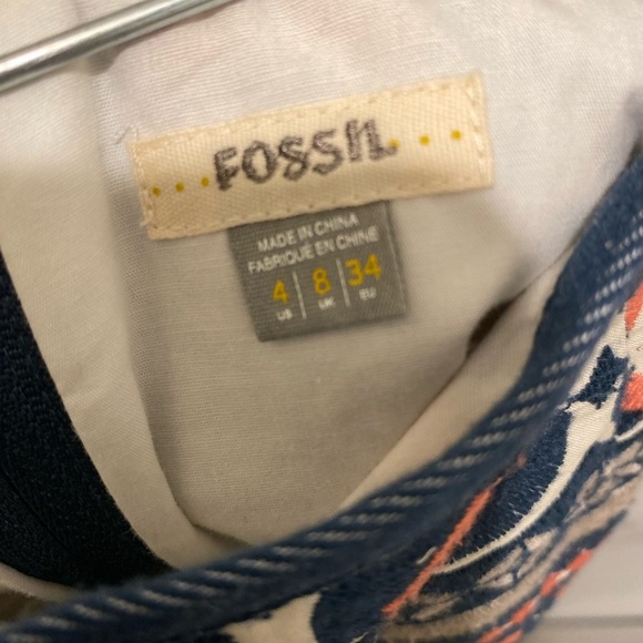 Fossil Orange Embellished Mini Pencil Skirt - Picture 4 of 4